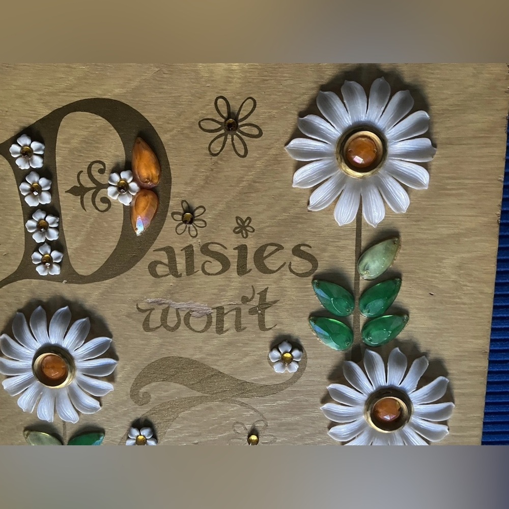 Vintage Floral Handbag with Daisies - Picture 3 of 7